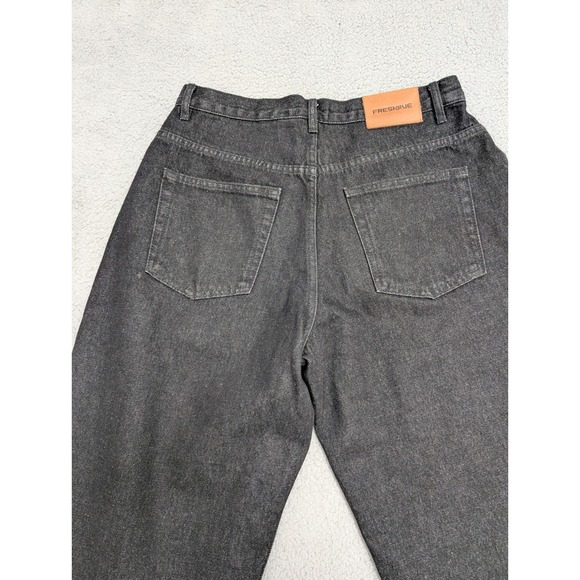 Fresh Jive Jeans Mens Size 32 Black High Rise Baggy Denim Pants Skater USA VTG - Picture 9 of 16